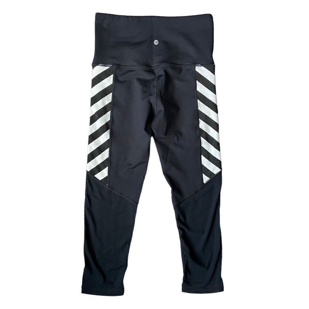 REVOLVE x VIMMIA Black High Waist Bumble Panel Crop Legging Small Mesh Active